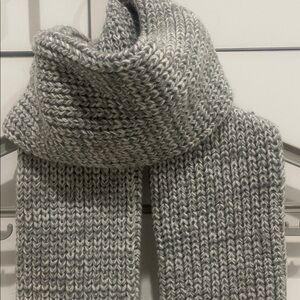 NWOT: Hand Knit Wool Scarf Double Layered  56” x 4-1/2”  NEW UNISEX